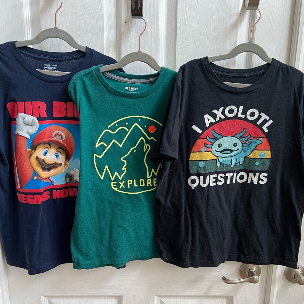 Kids Graphic Tees - Navy, Green, Black